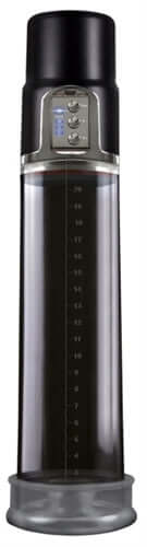 Renegade Power House Penis Pump Black, a high-performance enhancement device with digital control and measurement features.