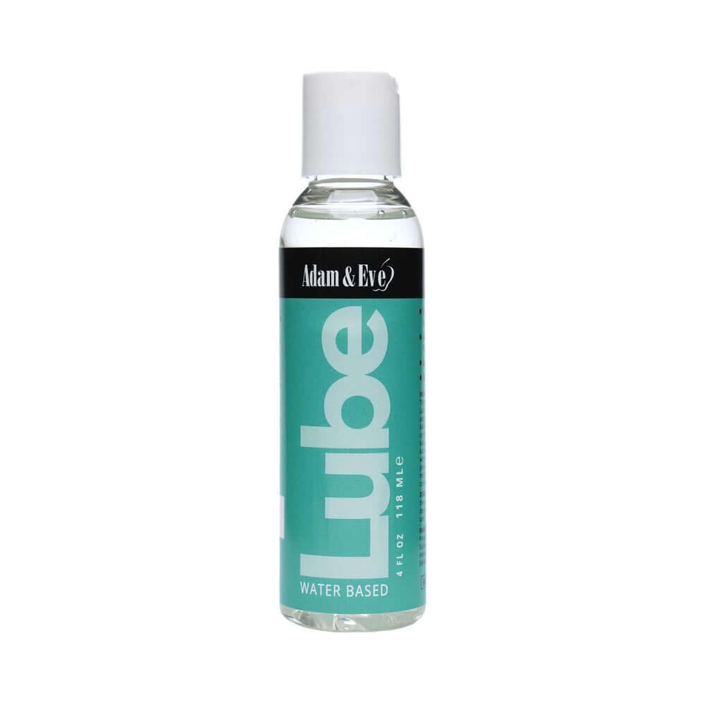 Adam & Eve Water-based Lubricant 4 Oz bottle showcasing a smooth, clear, and easy-to-use lubricant.