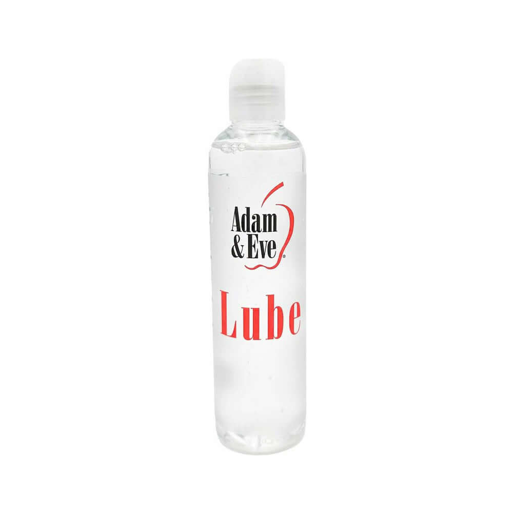Adam & Eve Water-based Lubricant 8 Oz bottle featuring clear liquid and branded label.