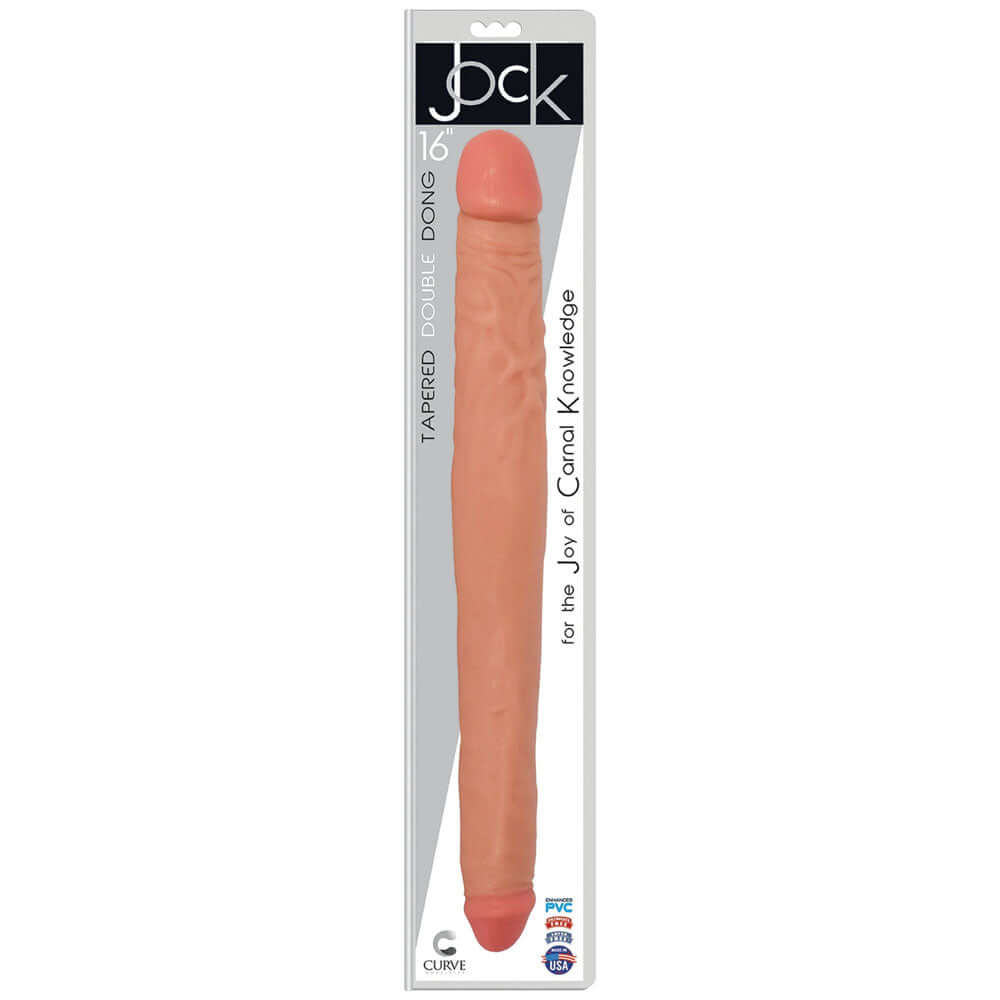 Jock 16 Inch Tapered Double Dong - Vanilla-1