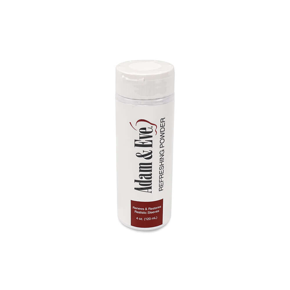 Adam & Eve Renewing Powder 4 Oz bottle for preserving personal wellness products.