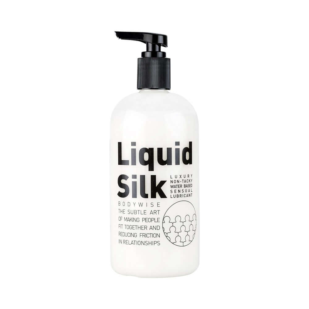 Liquid Silk Water-based Lubricant 17.6 Oz pump bottle for intimate comfort and smooth glide.