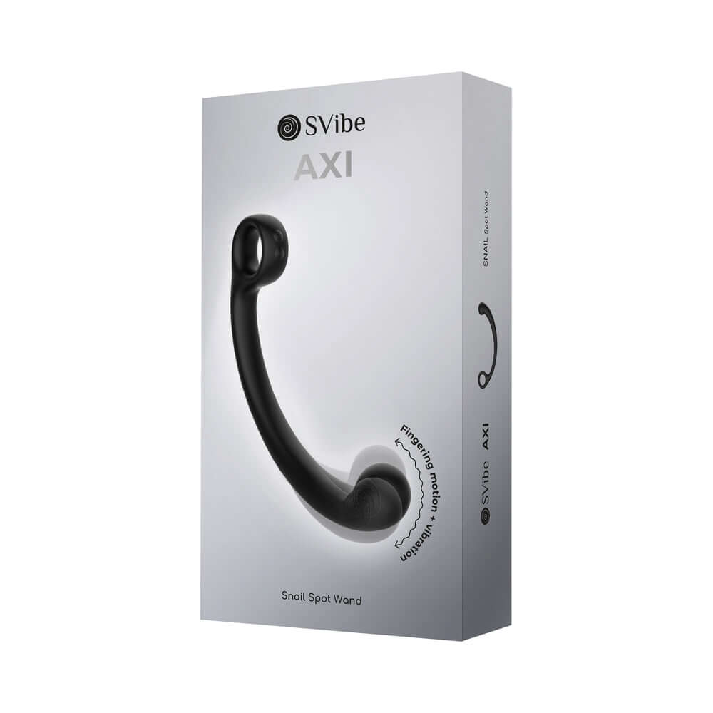 Svibe Snail Axi Spot Wand Massager Granite Noir packaging featuring sleek design.