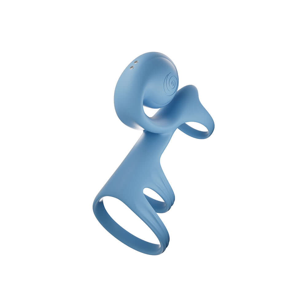 Svibe Snail Jovi Arc Couples Ring Blue Haze showcasing its unique arc design and modern aesthetic.
