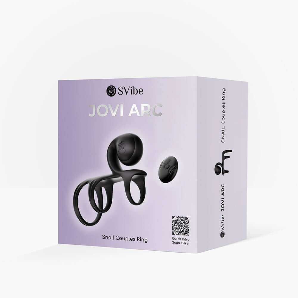 Svibe Snail Jovi Arc Couples Ring Noir Haze packaging showcasing innovative design and branding.