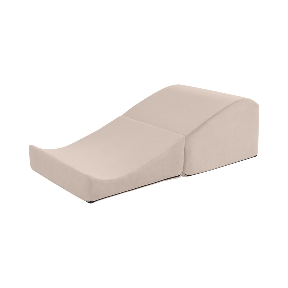 Liberator Flip Ramp Sex Positioning Pillow With Slip Cover Lush Cream in a soft cream color, shaped for versatile support.