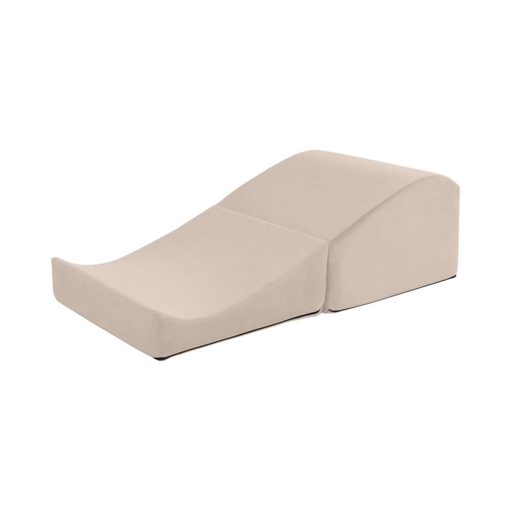 Liberator Flip Ramp Sex Positioning Pillow With Slip Cover Lush Cream in a soft cream color, shaped for versatile support.