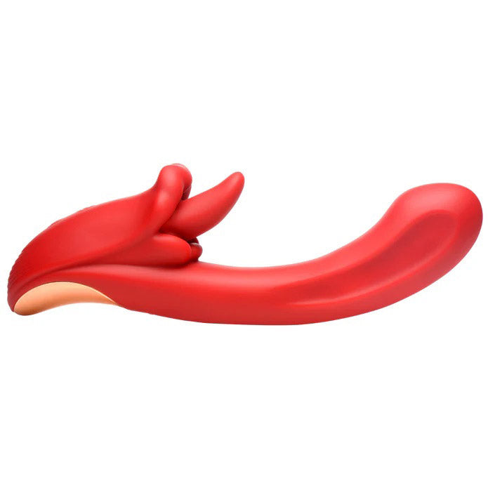 Lusty Licker Licking Silicone Vibrator - Red-1