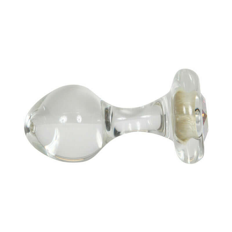 Crystal Delights Small Clear Plug With Gem Aurora Borealis handcrafted decorative accessory