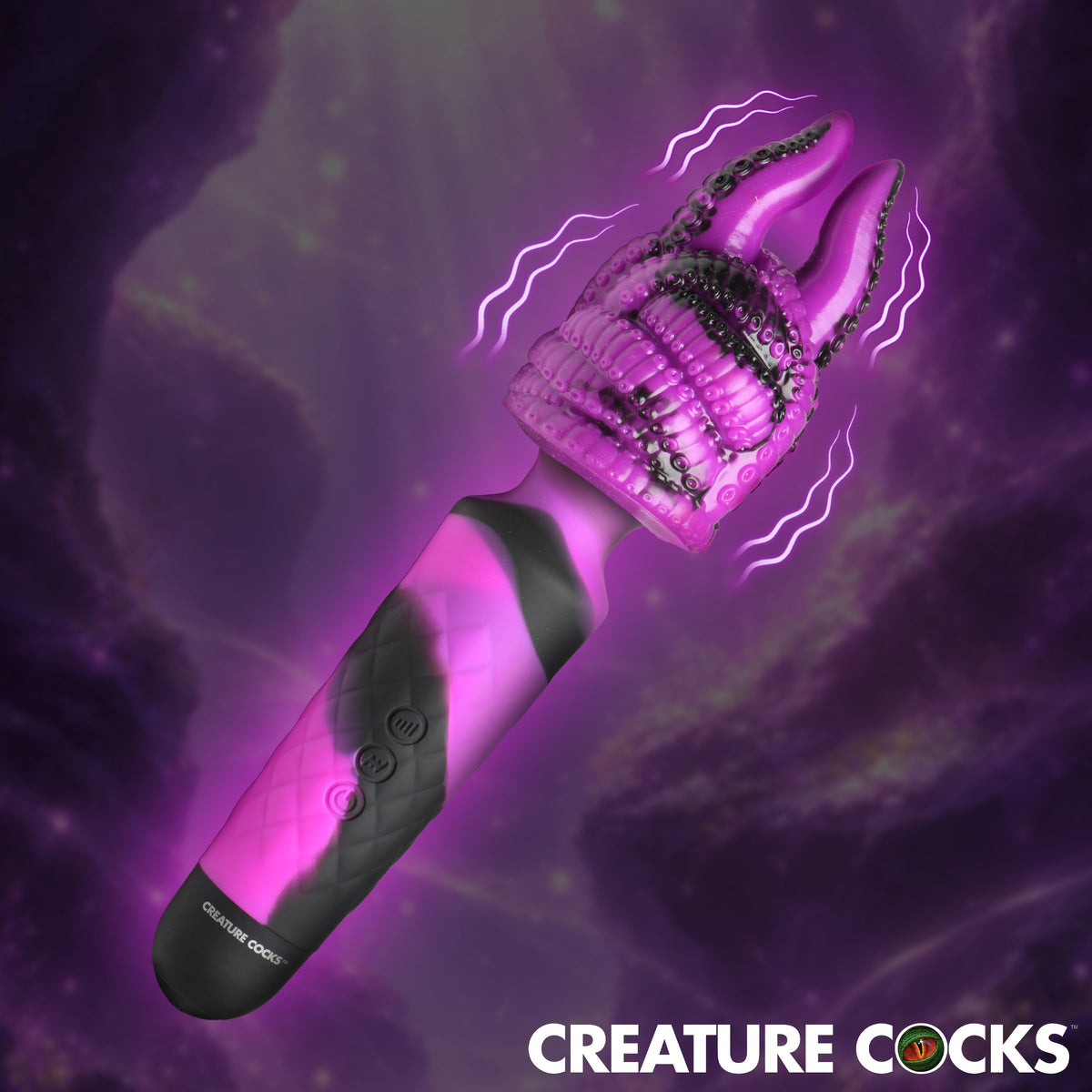 Tenta Wand Silicone Vibrating Wand With Attachment featuring a unique tentacle design for enhanced stimulation.
