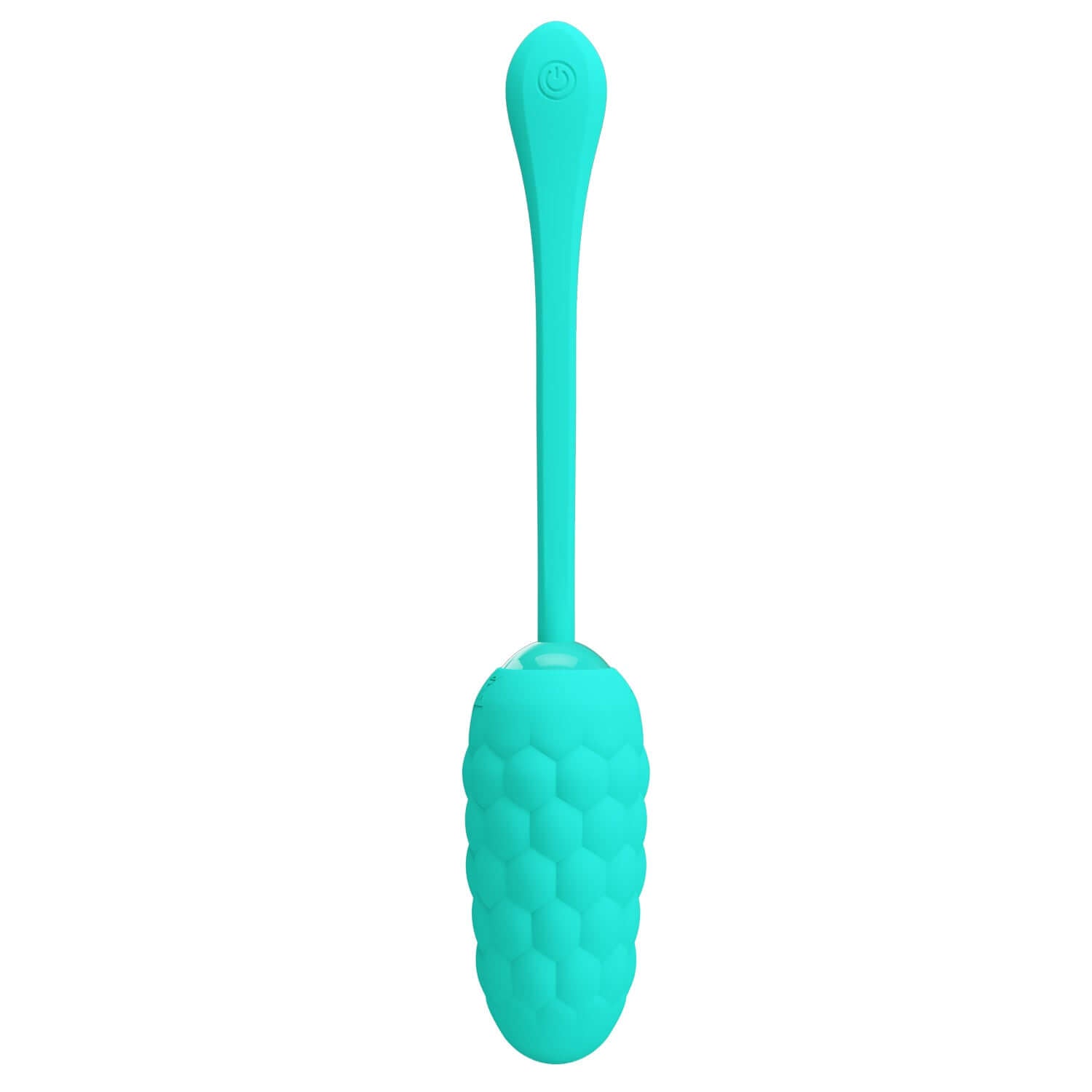 Marina Rechargeable Vibrating Egg in turquoise color, featuring a quilted silicone design for enhanced pleasure and comfort.
