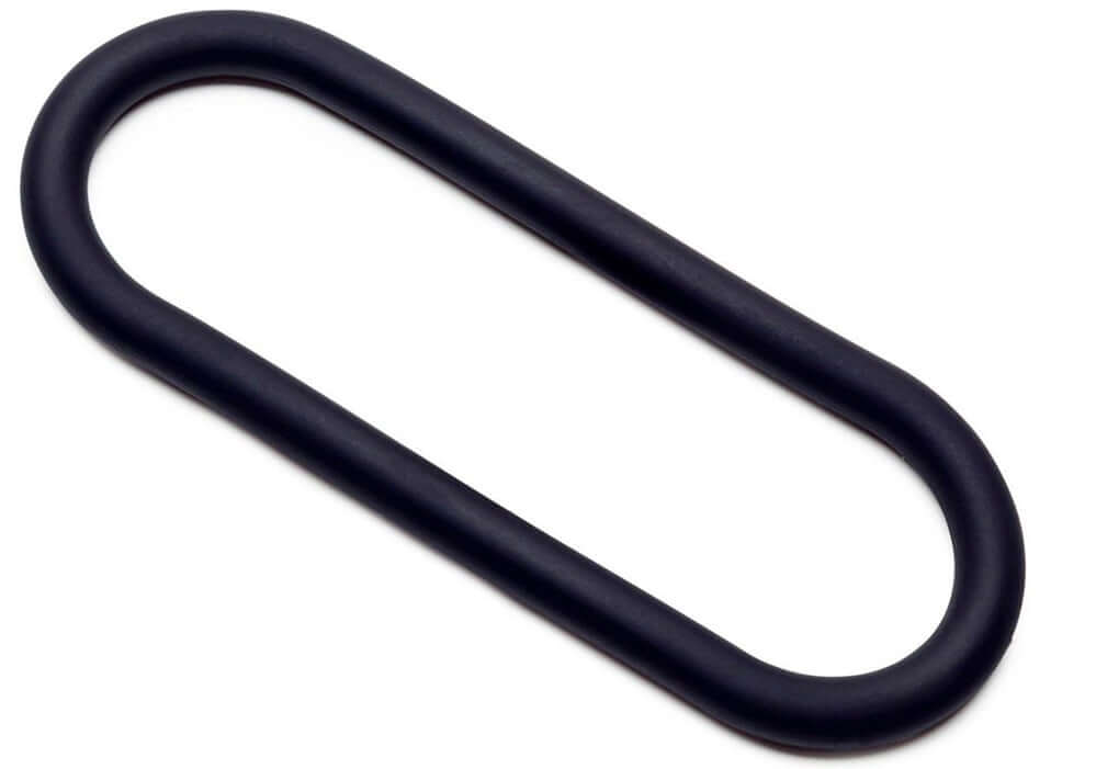 Perfect Fit Hefty Wrap Ring 12 inch Silicone Black, flexible black silicone wrap-style support ring.