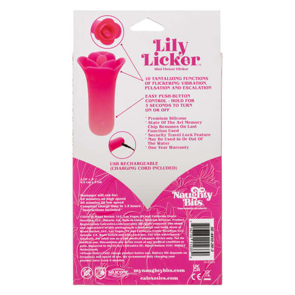 Naughty Bits Lily Licker Mini Flower Flicker - Pink-0