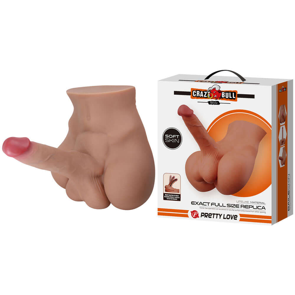 Crazy Bull Realistic Ass & Dildo Masturbator Rhyme in realistic design with soft skin and detailed features.