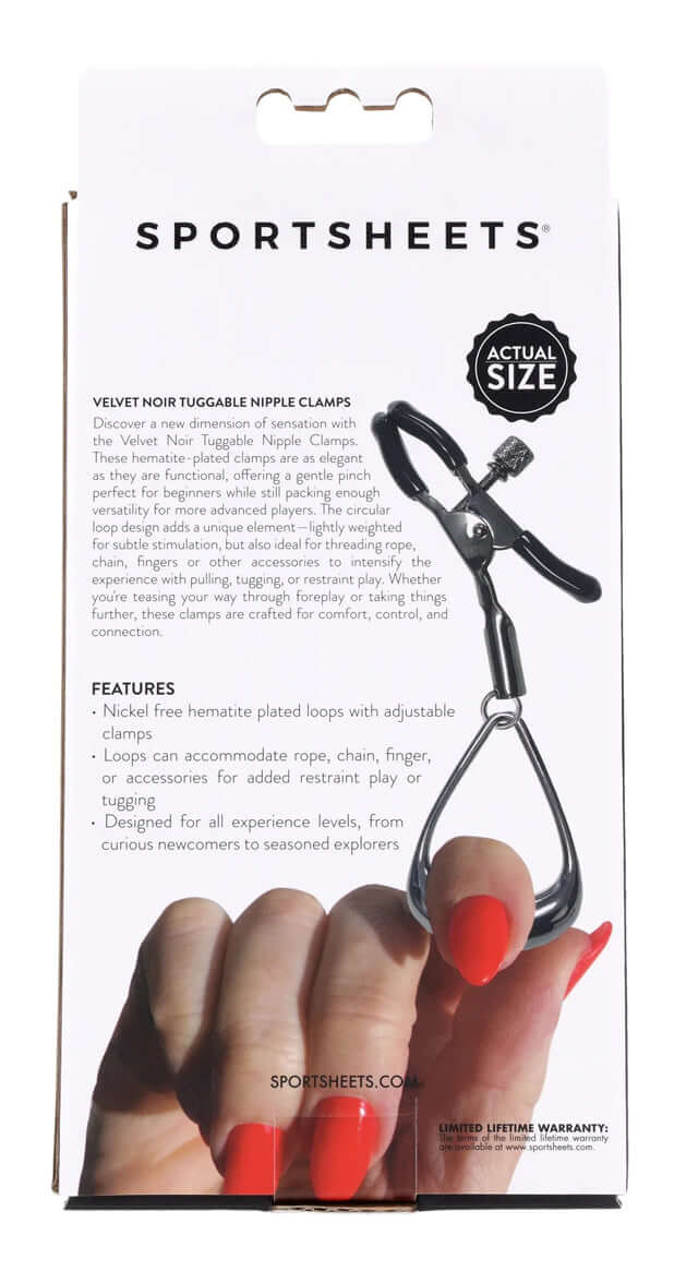 Velvet Noir Tuggable Nipple Clamps-1