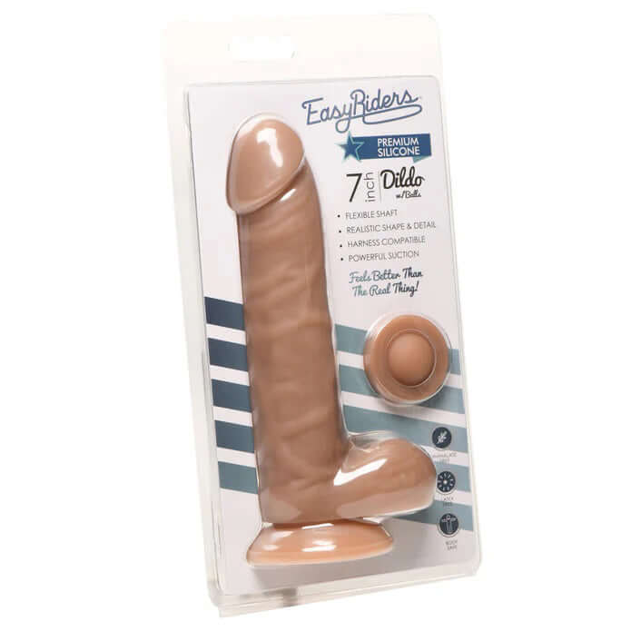 Easy Riders 7" Silicone Dildo With Balls - Medium-4