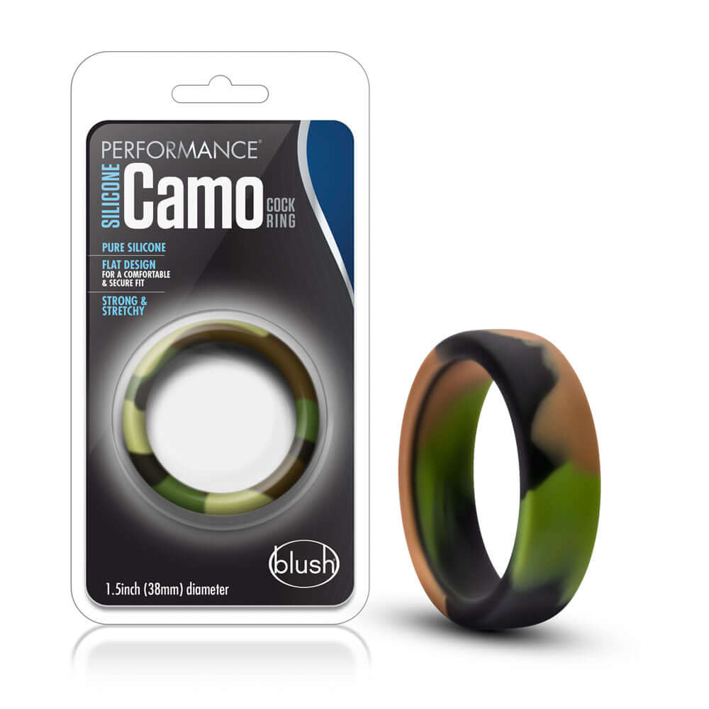 Performance - Silicone Camo Cock Ring - Green Camoflauge-1