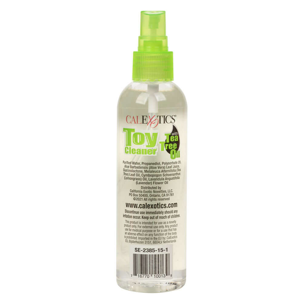 Toy Cleaner With Tea Tree Oil 4 Oz spray bottle for cleaning intimate toys, eco-friendly formula.