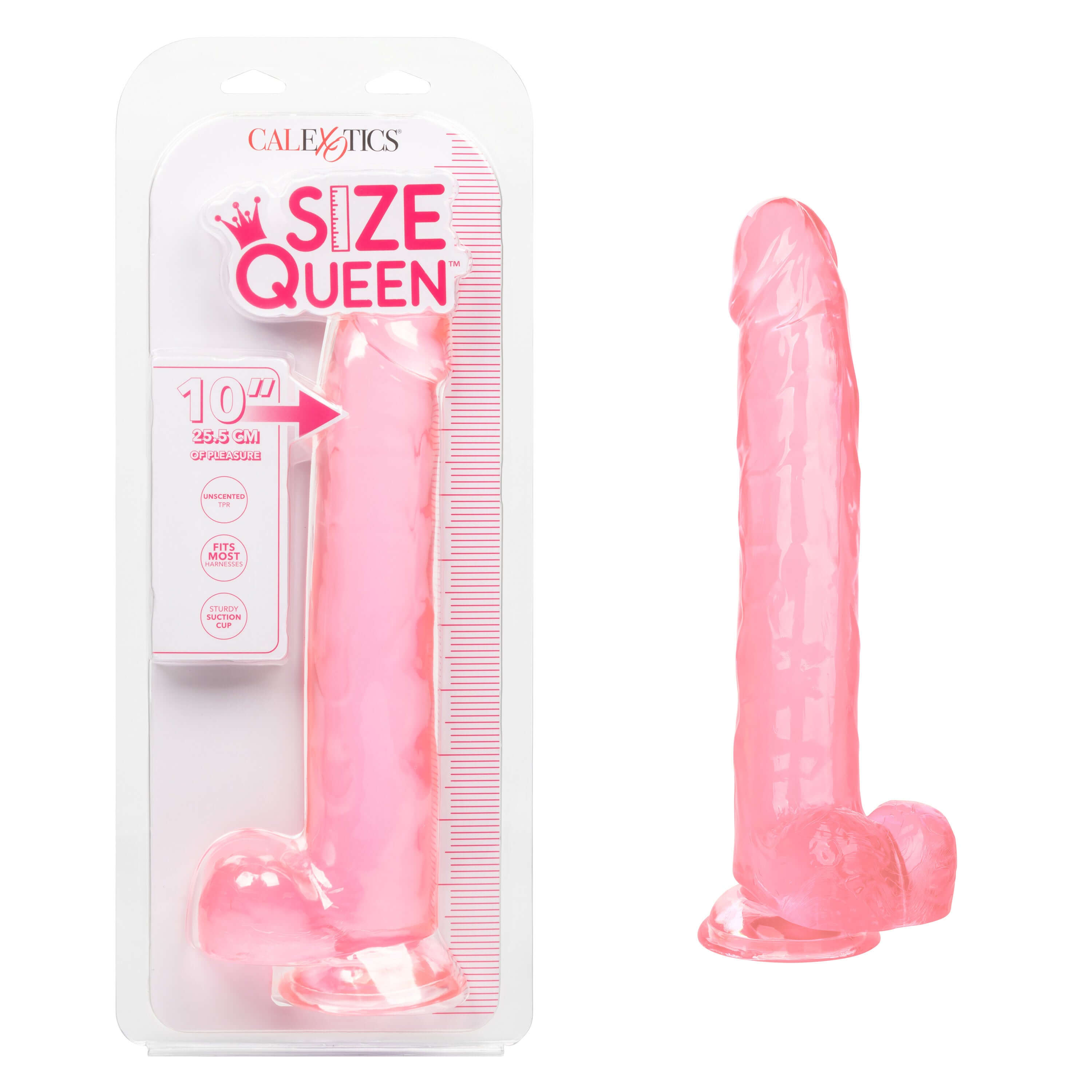 Size Queen 10 inch/25.5 Cm - Pink-4