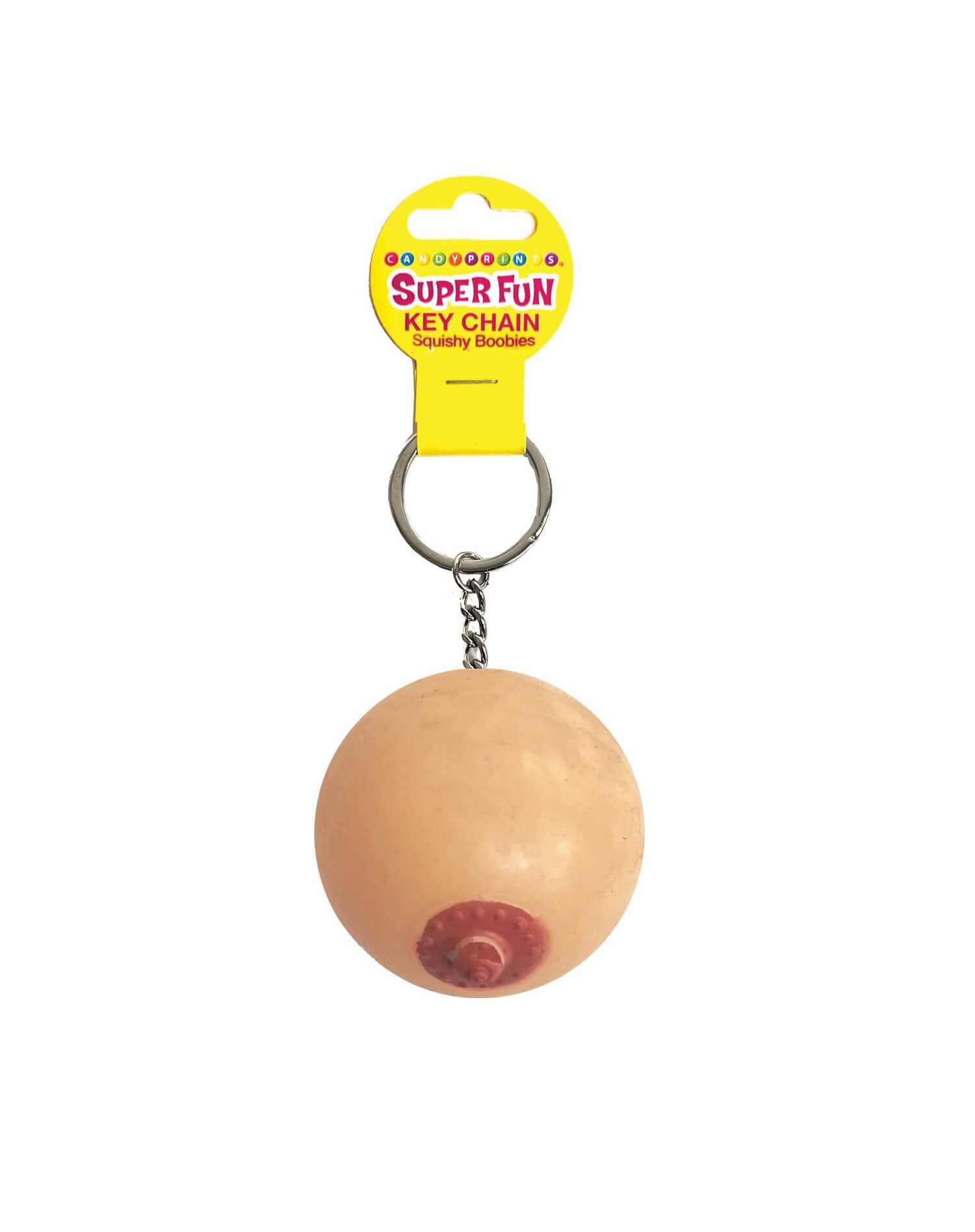 Super Fun Key Chain Squishy Boob 6 Pack novelty keychain featuring a squishy design for playful accessories.
