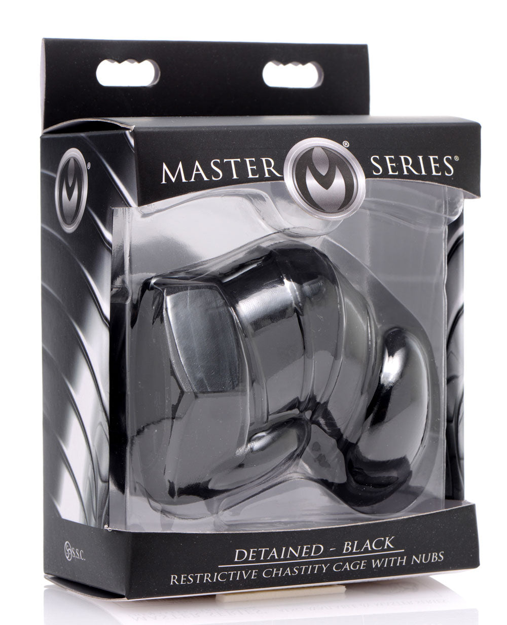 Master Series Detained - Black Restrictive Chastity Cage-0