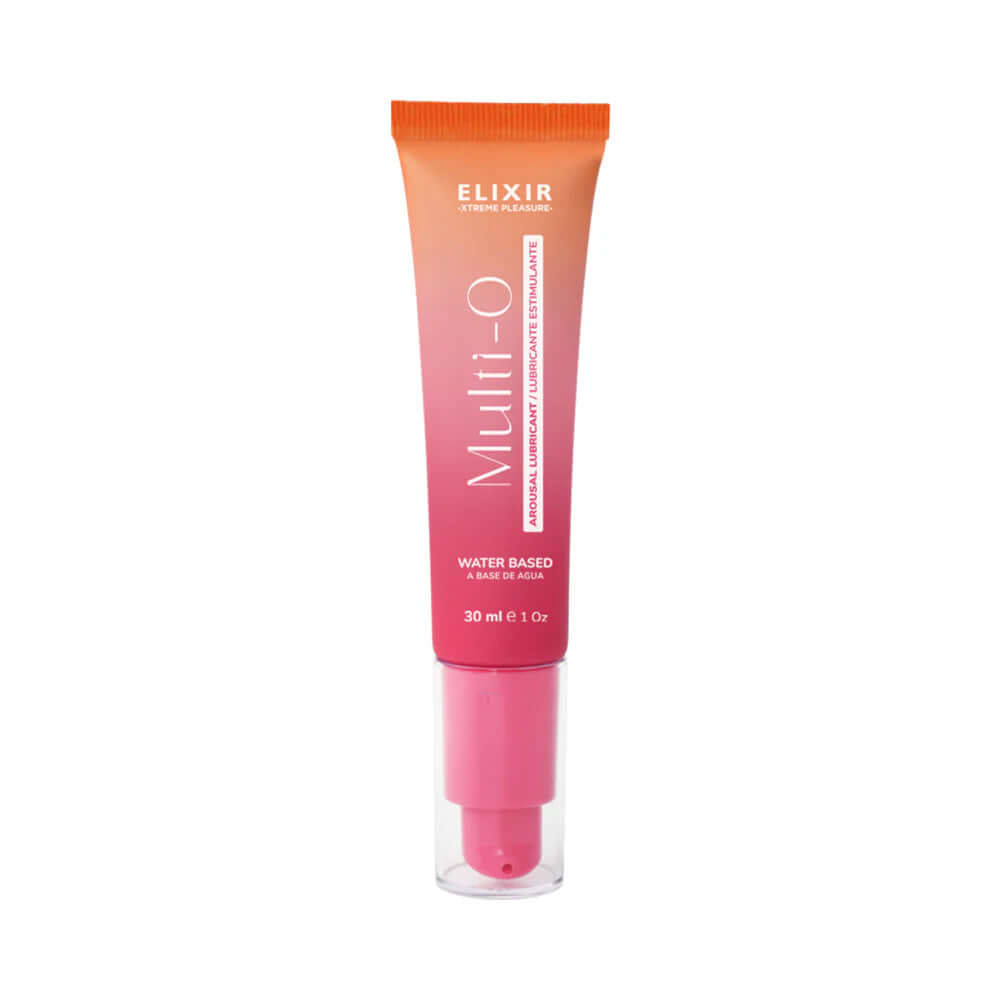 Elixir Multi O Arousal Lubricant 30 ml in a tube for enhancing intimacy and pleasure.