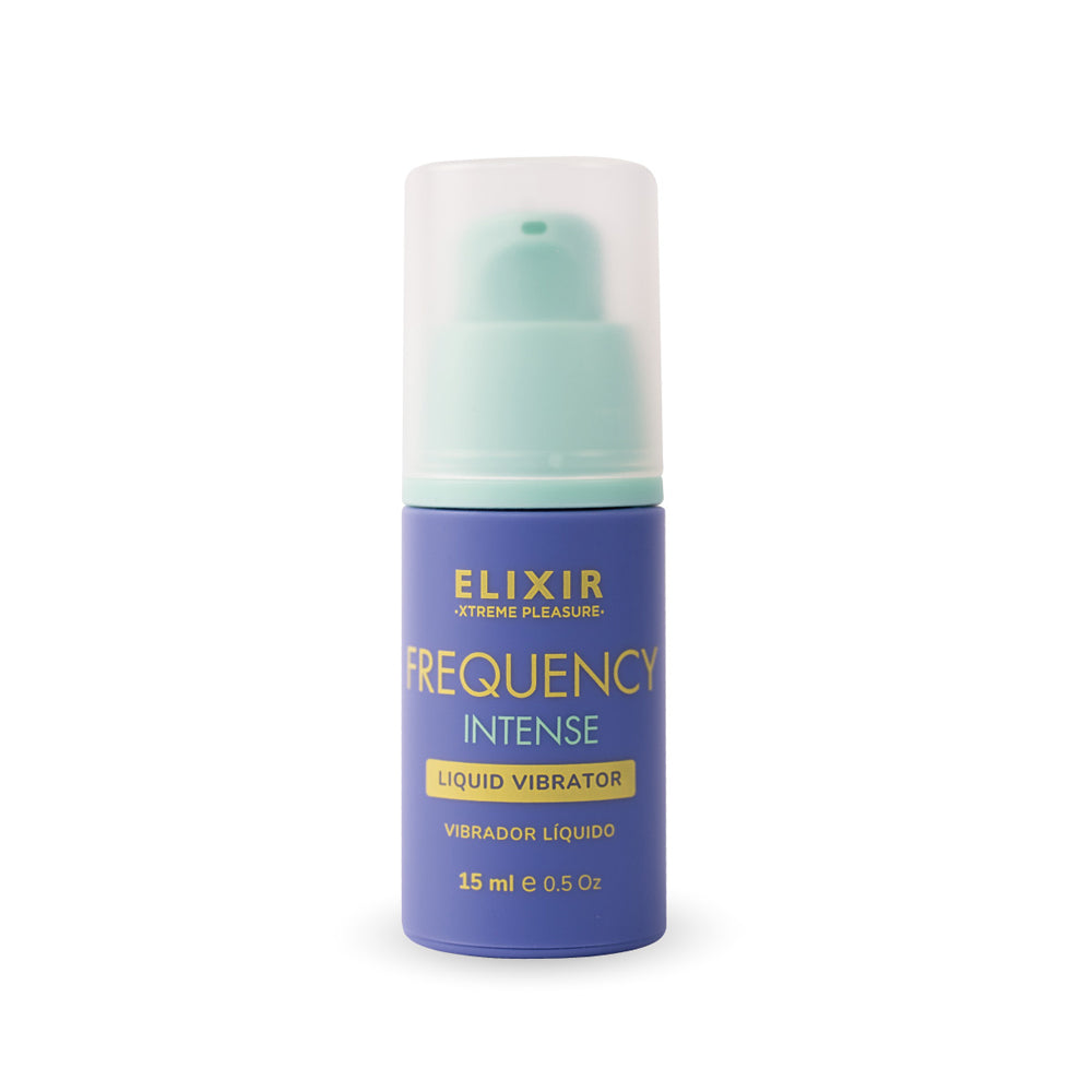 Elixir Frequency Intense Liquid Vibrator 15 ml bottle for enhanced intimate stimulation and pleasure.