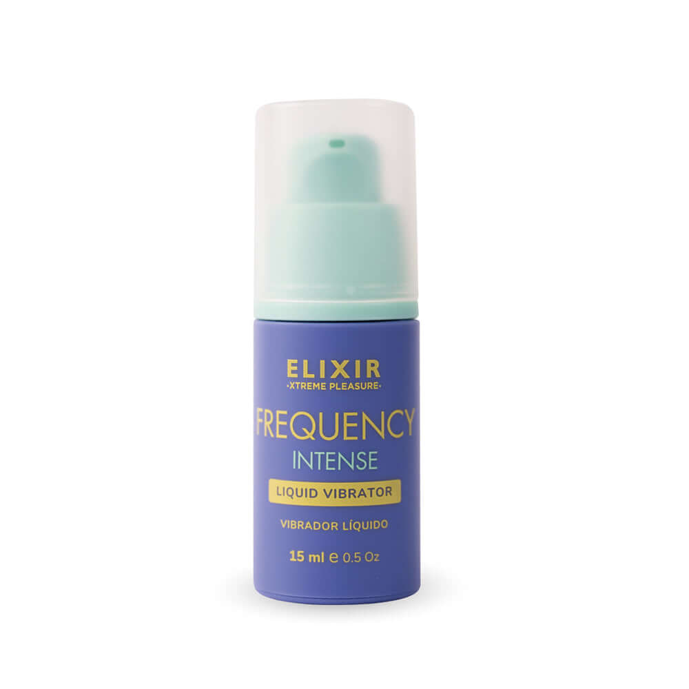 Elixir Frequency Intense Liquid Vibrator 15 ml bottle for enhanced intimate stimulation and pleasure.