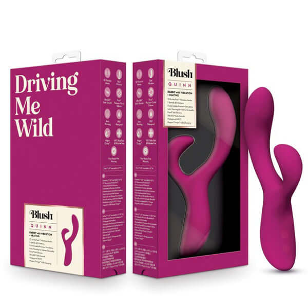 Blush Quinn Rabbit Vibrator Burgundy-4