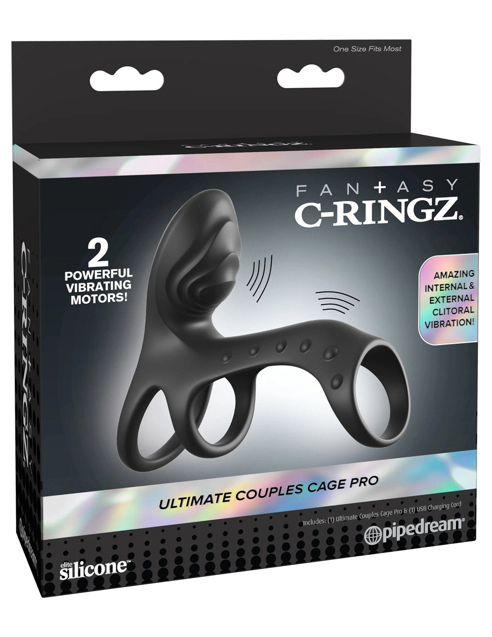Fantasy C-Ringz Ultimate Couples Cage Pro - Black-0