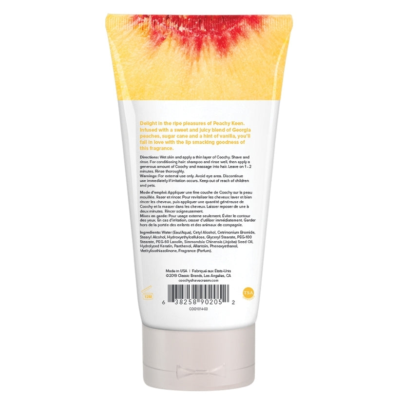 Coochy Oh So Smooth Shave Cream - Peachy Keen 3.4 Fl Oz 100ml