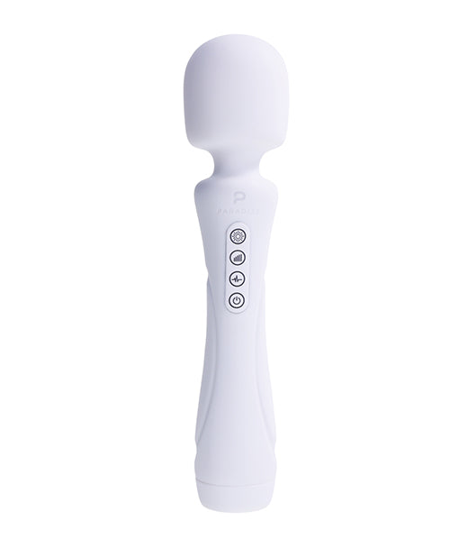 Illumination THE Wand Massager White featuring customizable settings and sleek design.