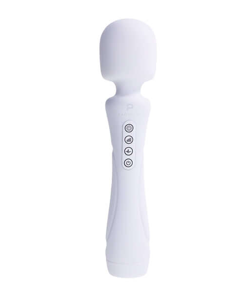 Illumination THE Wand Massager White featuring customizable settings and sleek design.