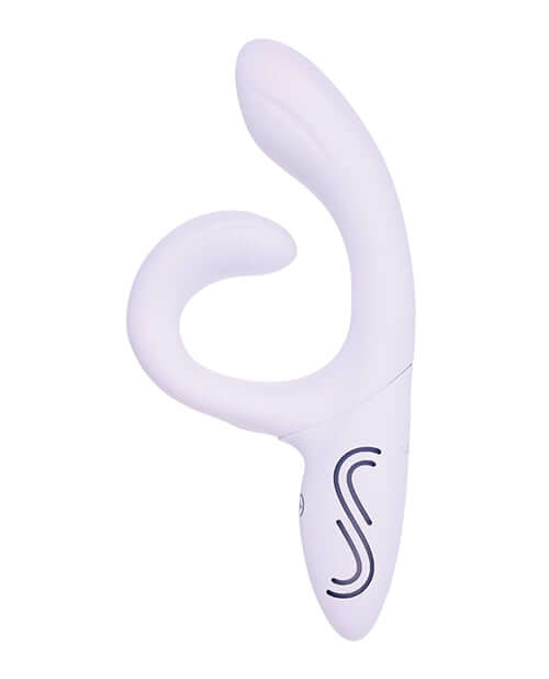 Illumination THE Rabbit Vibrator White showcasing its elegant design and customizable features for a unique pleasure experience.