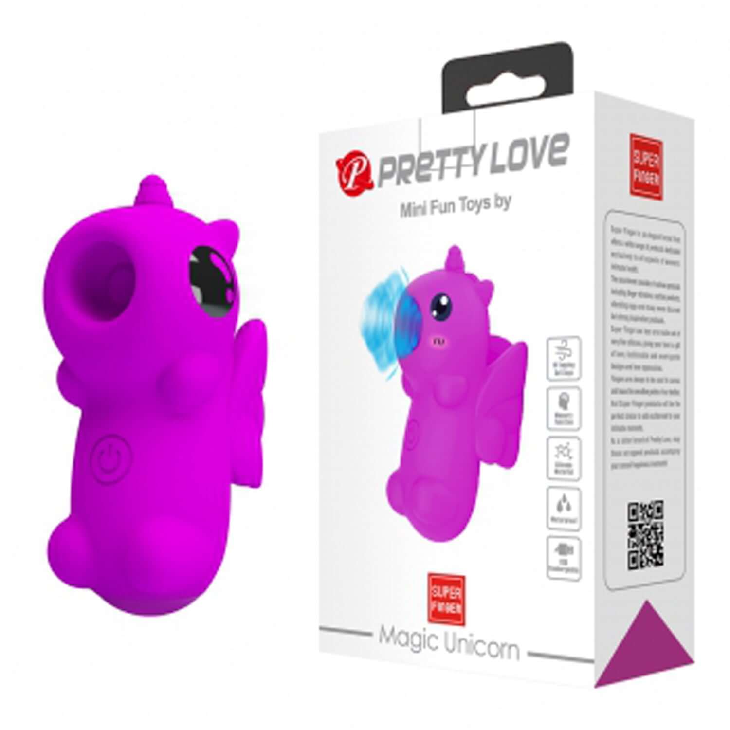 Image of the Magic Unicorn Finger Vibrator Purple, a compact and discreet pleasure device with playful design.
