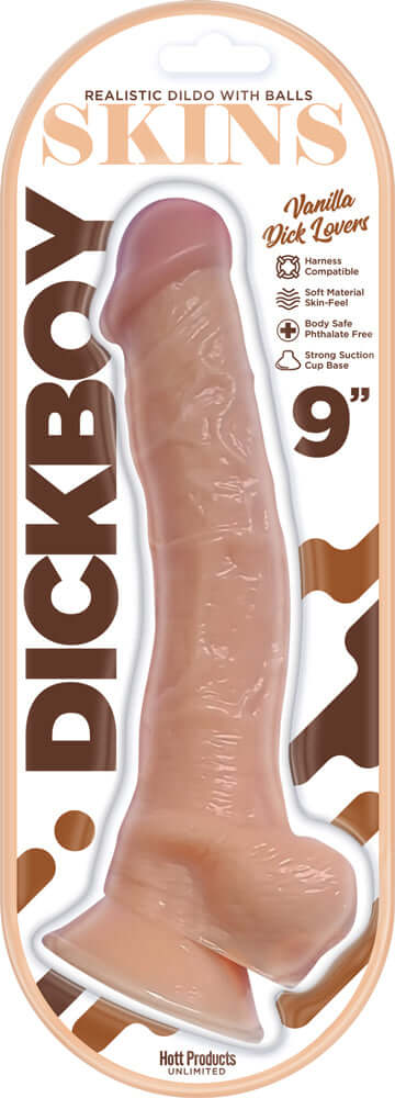 Dick Boy Skins 9" Suction Cup Dildo - Vanilla-0