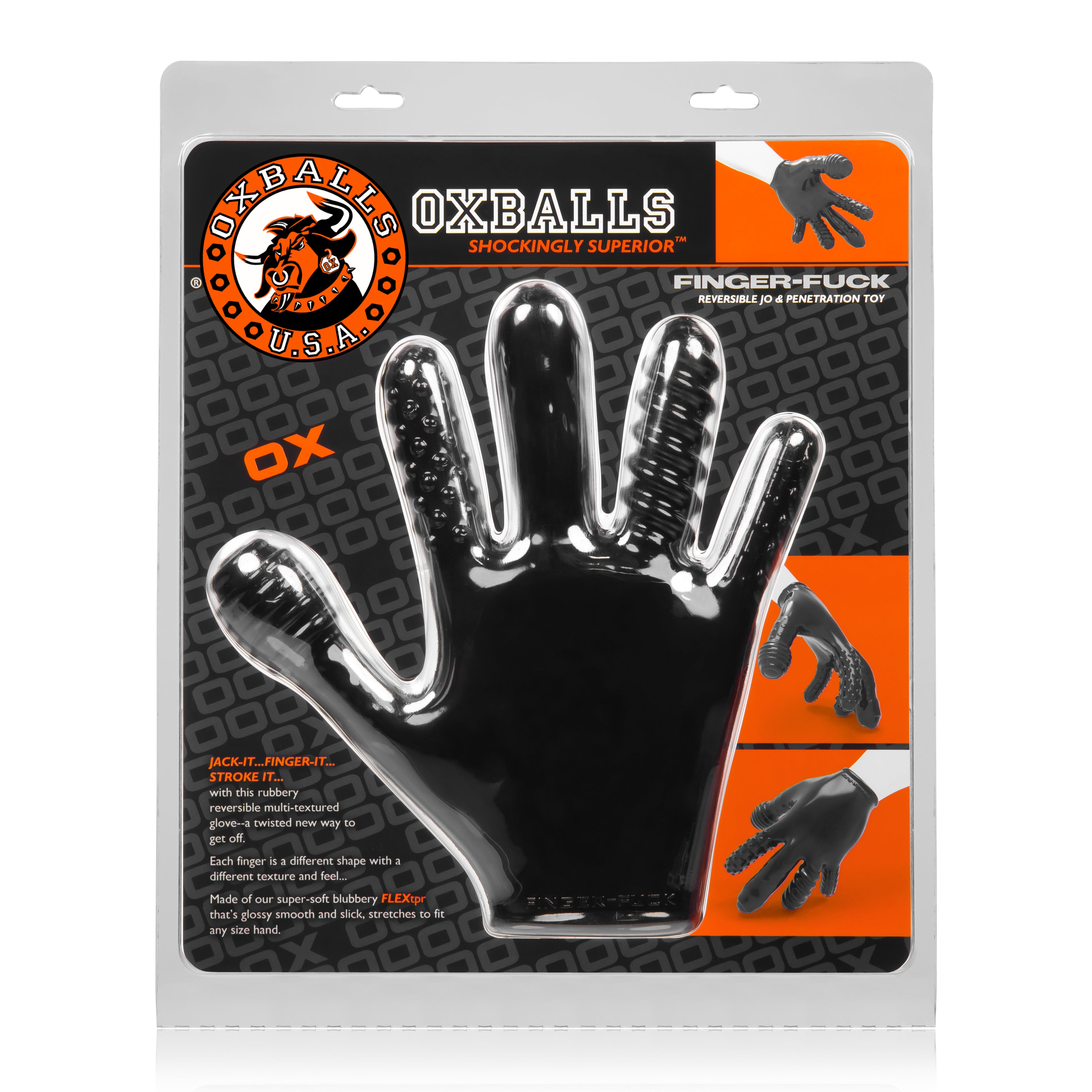 Finger- Fuck Reversible Jo & Penetration Toy - Black-2