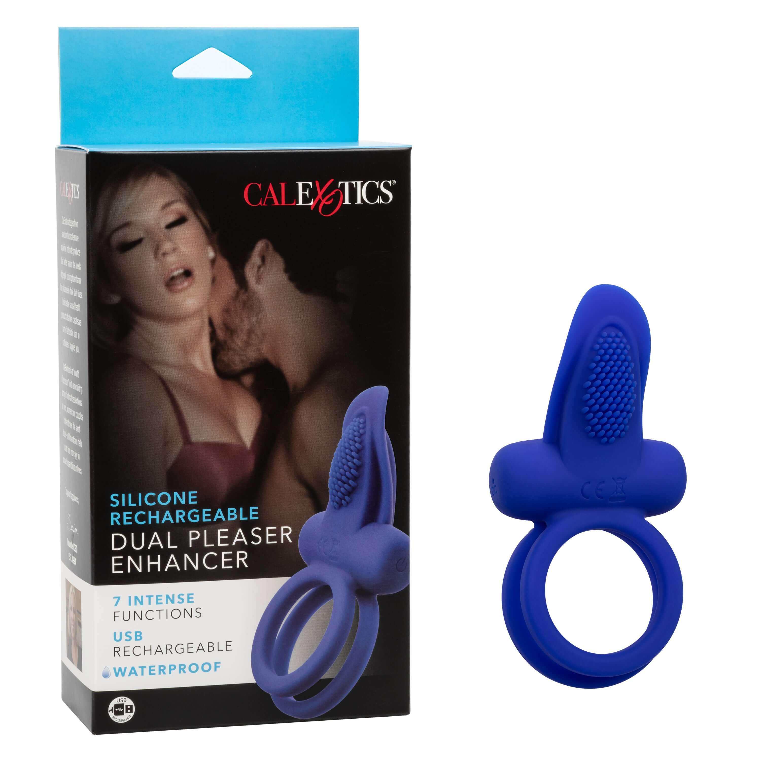 Silicone Rechargeable Dual Pleaser Enhancer-2