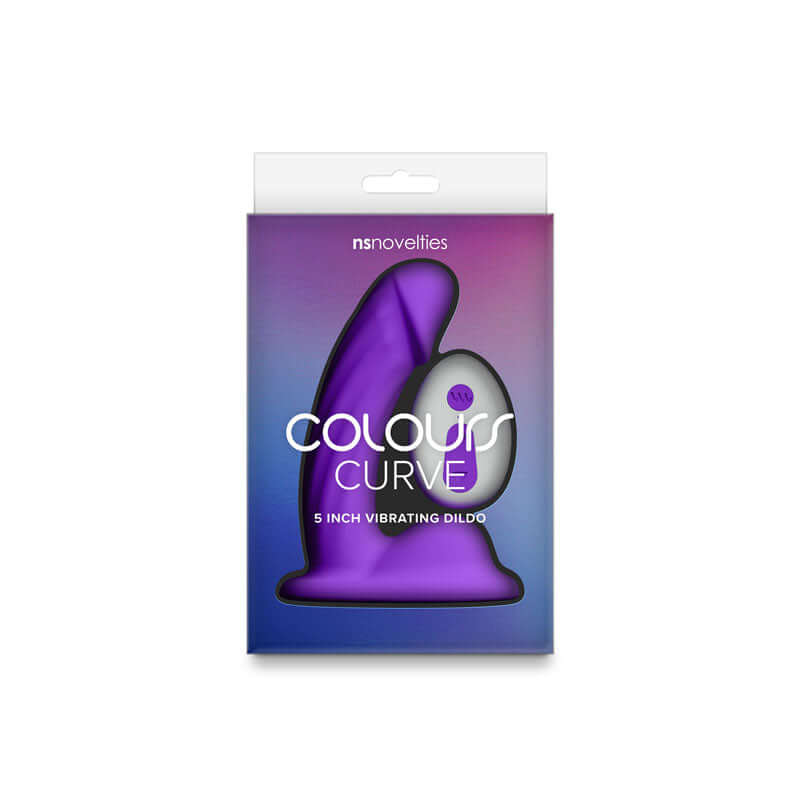 Colours Curve Vibrating 5" Dildo - Purple-1