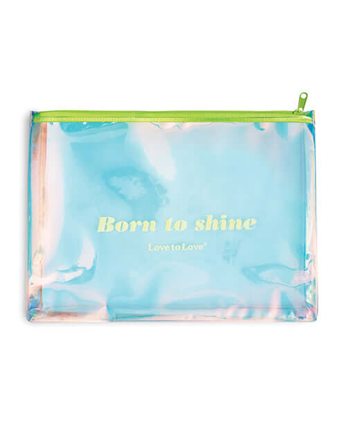 Love to Love Born to Shine Pouch Acid Yellow in vibrant colors for organizing essentials with style.