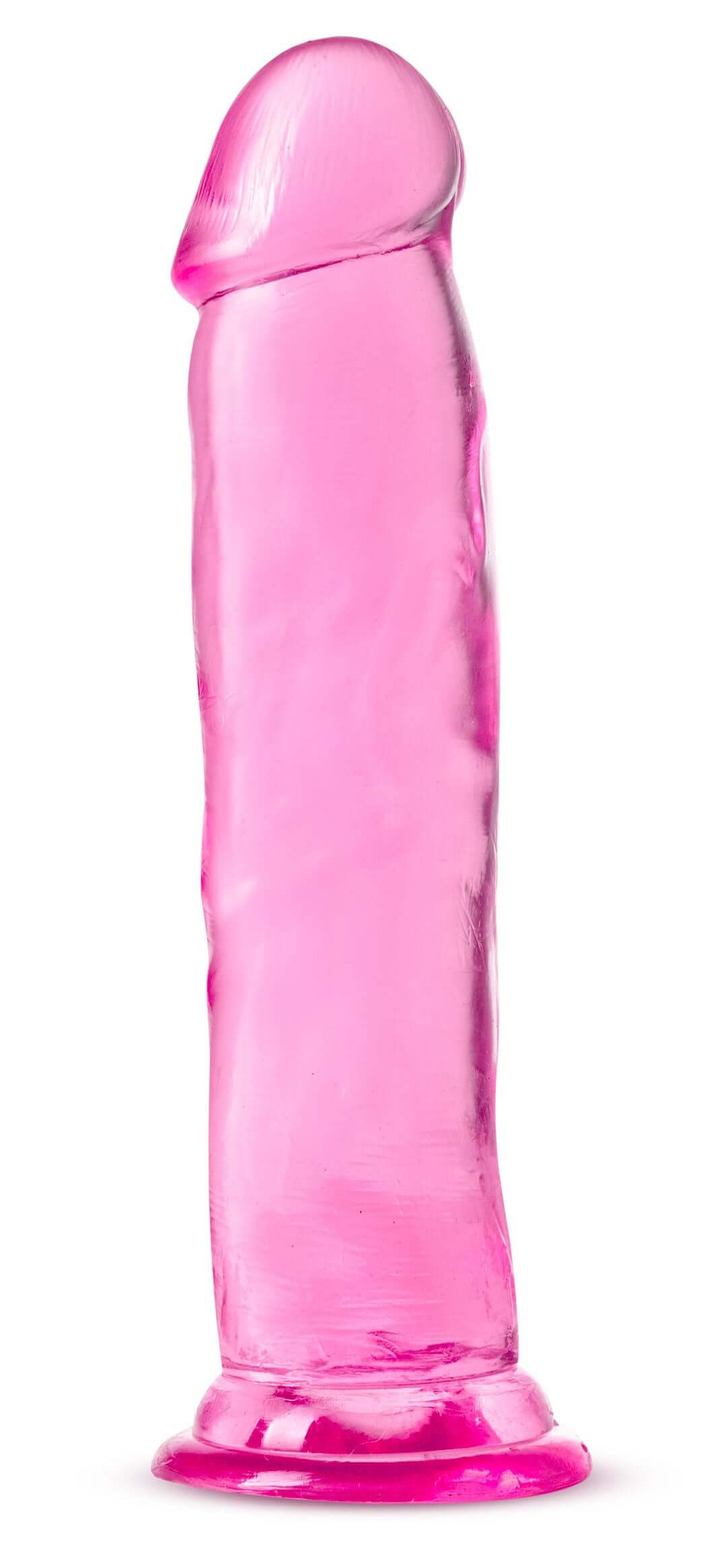 B Yours Plus Thrill n Drill Dildo Pink, a realistic, ultra-soft textured dildo in vibrant pink color.