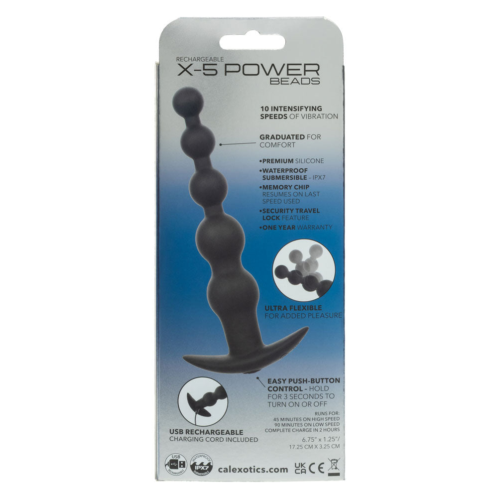 Rechargeable X-5 Power Beads - Black-0