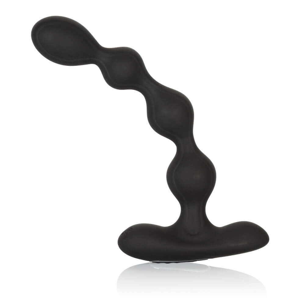Eclipse Slender Anal Beads Vibrator showcasing a sleek silicone design for anal stimulation, perfect for all users.