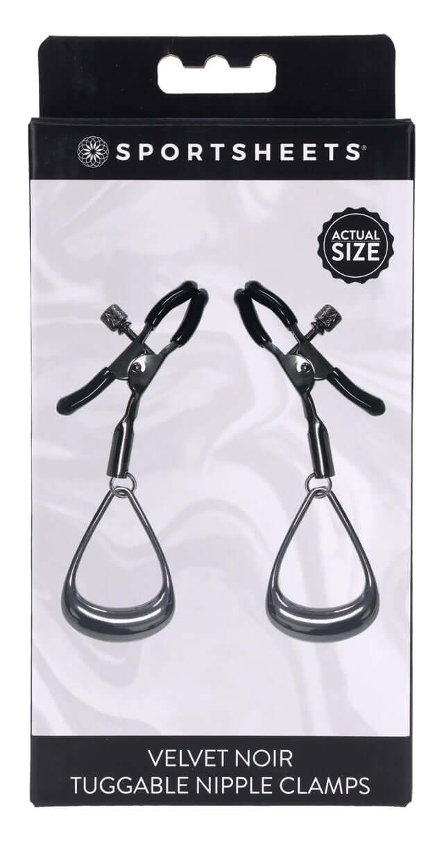Velvet Noir Tuggable Nipple Clamps-0