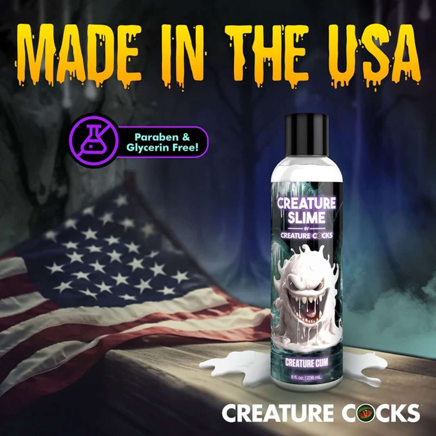 8oz Creature Slime Creature Cum Unscented Jizz - Lubricant - Clear-1