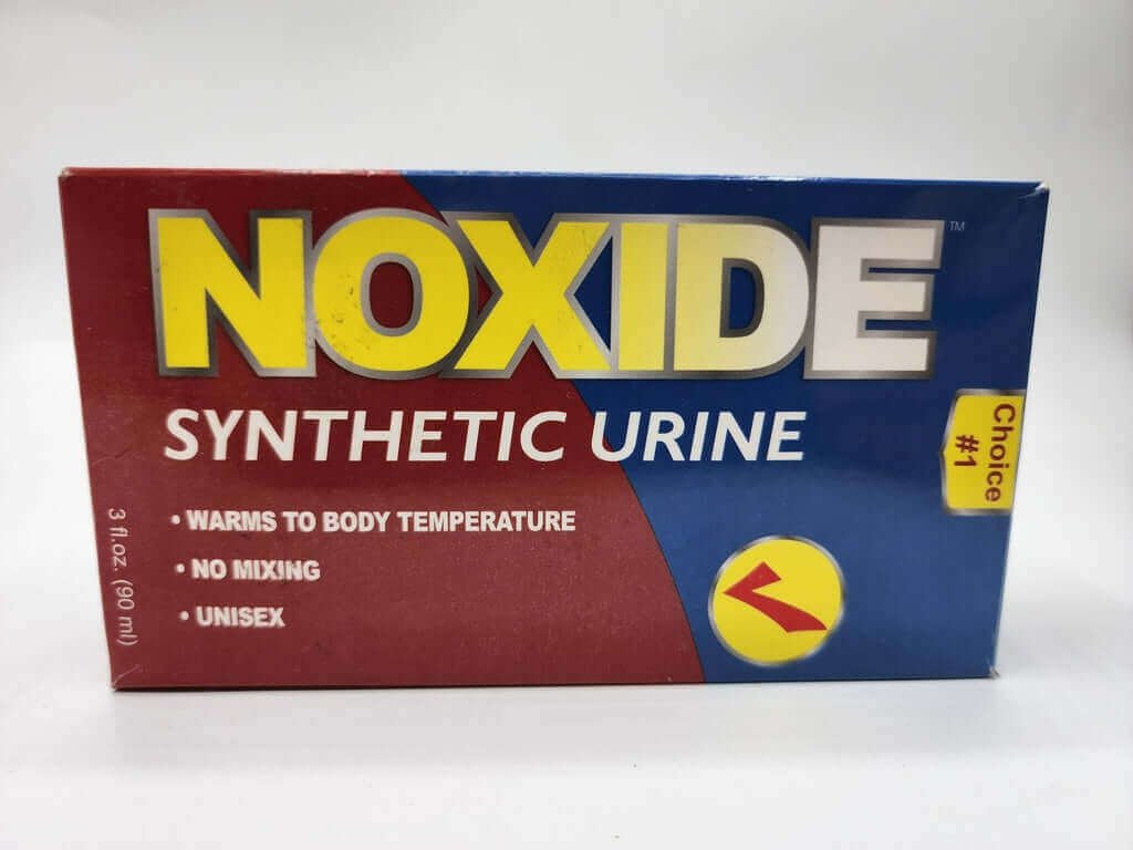Noxide Fetish Urine 3 Oz Synthetic Novelty Liquid for Adults packaging showing product features and branding.