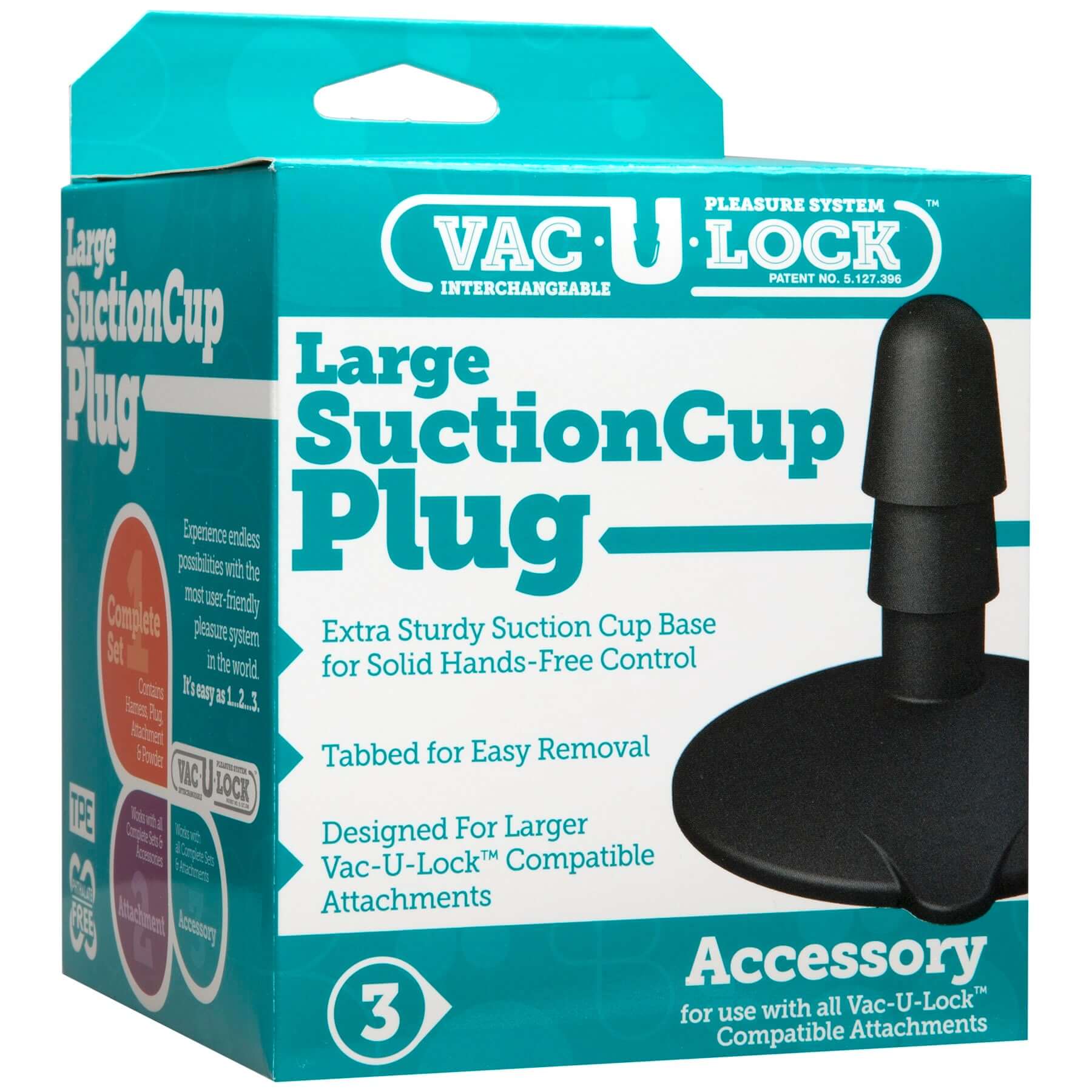 Vac-U-Lock Large Black Suction Cup Plug-1