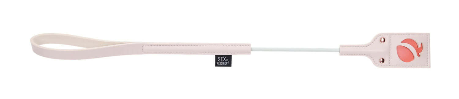 White Peaches ‘N Creame Impressions Crop with peach cutout, designed for playful adventures and flirtatious domination.