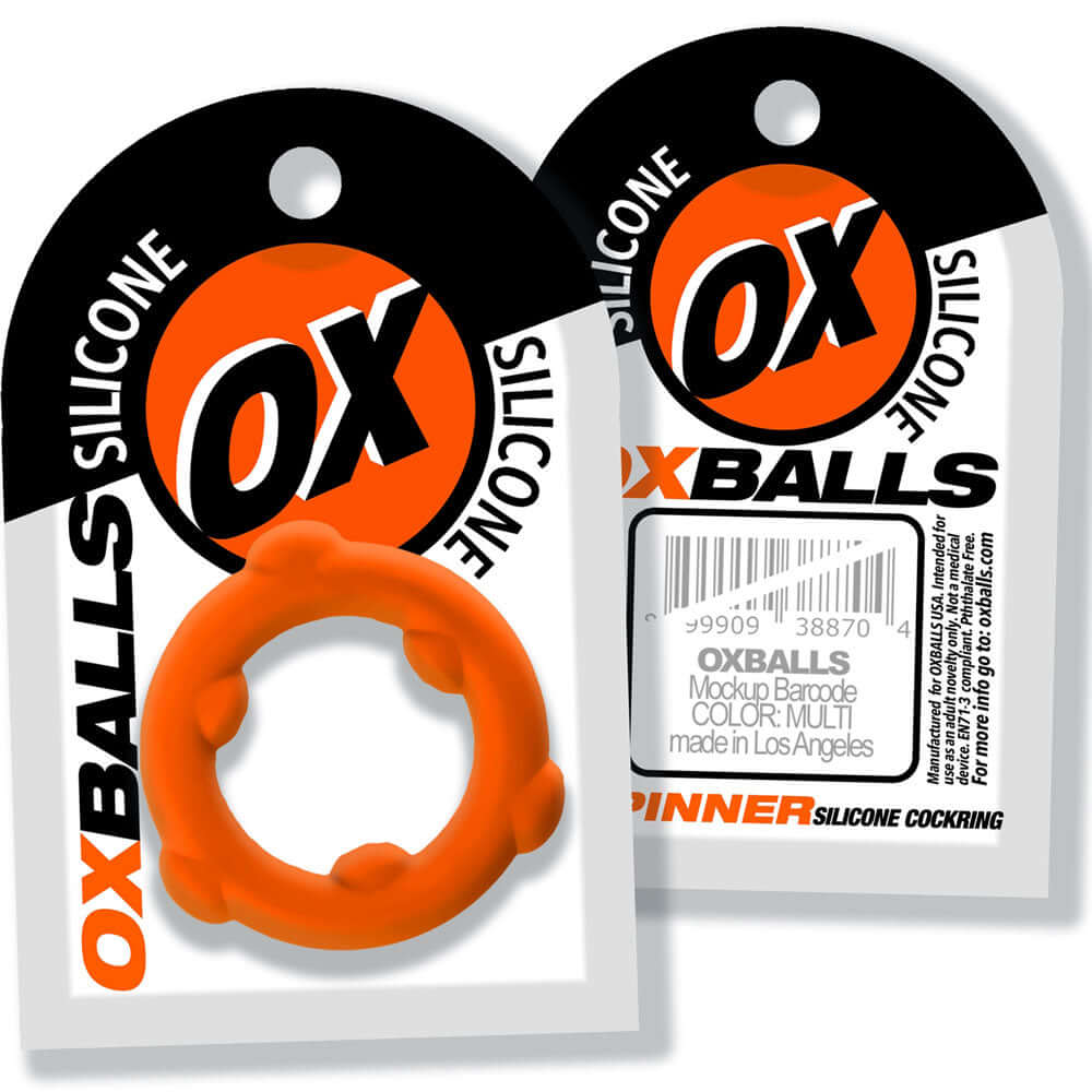 Spinner Single Silicone Ring - Orange Silicone-0