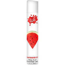 Wet Flavored Juicy Watermelon Lubricant 1 Oz bottle with a watermelon design for a refreshing intimate experience.